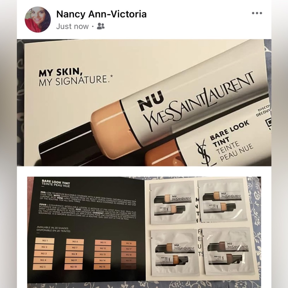 MY SKIN, MY SIGNATURE YVES SAINT LAURENT NEW SKIN CARE HUBRID BARE LOOK TINT
